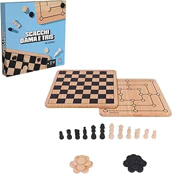 chess and checkers - wooden board