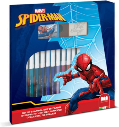 Colouring And Stamp Set - Spider Man