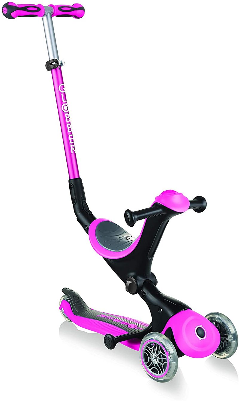 Globber Go Up Deluxe Light Wheels 3 In 1 Pink