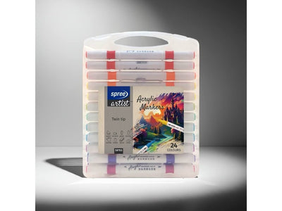 Twin Tip Acrylic Markers - 24 Colors