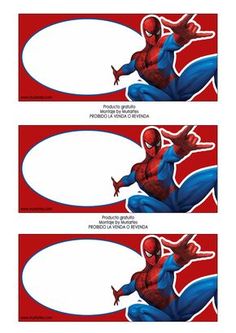 Spiderman School Lables X6 Lables