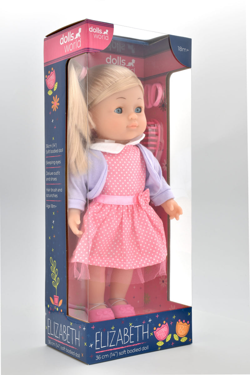 Dollsworld Elizabeth Doll With Accessories 36cm soft body