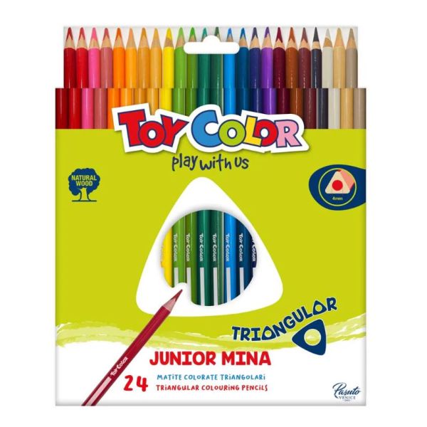 Triangular colouring pencils x24 colours