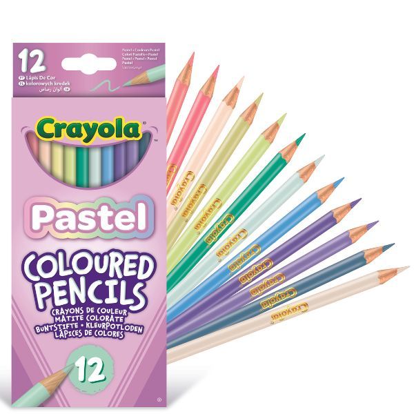 CRAYOLA Pastel Colouring Pencils x12