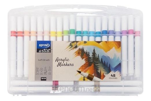 Artist Soft Brush Acrylic Markers - 48 Colors