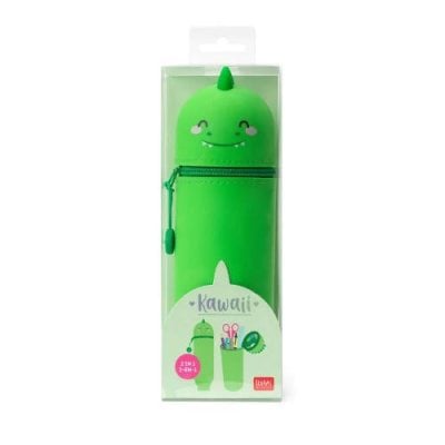 Legami soft 2 in 1 silicone pencil case kawaii Dino