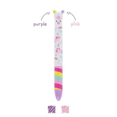 Legami Two-Color Ballpoint Pen - Click&Clack - Unicorn