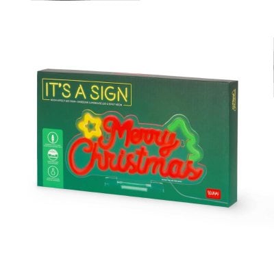 Legami It's a Sign Neon Effect LED Lamp - Merry Xmas