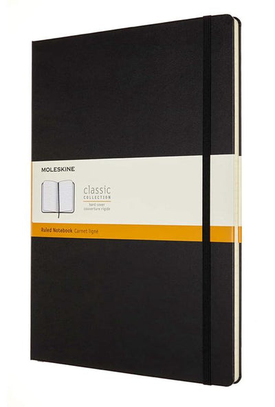 Moleskine Classic A4 Ruled Hardcover Notebook Black