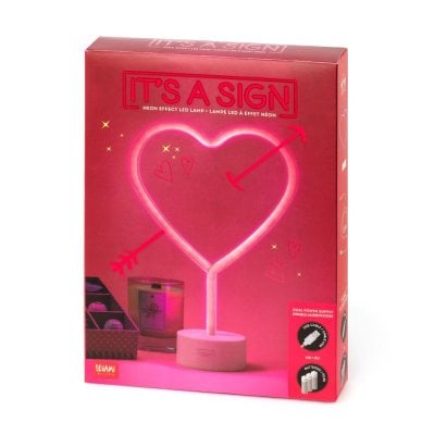 Legami Neon Effect LED Lamp - Heart