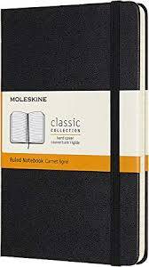 Medium Ruled Hardcover Notebook Black