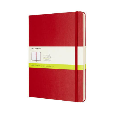Moleskine Classic Notebook Hard Cover A4 Plain Scarlet Red