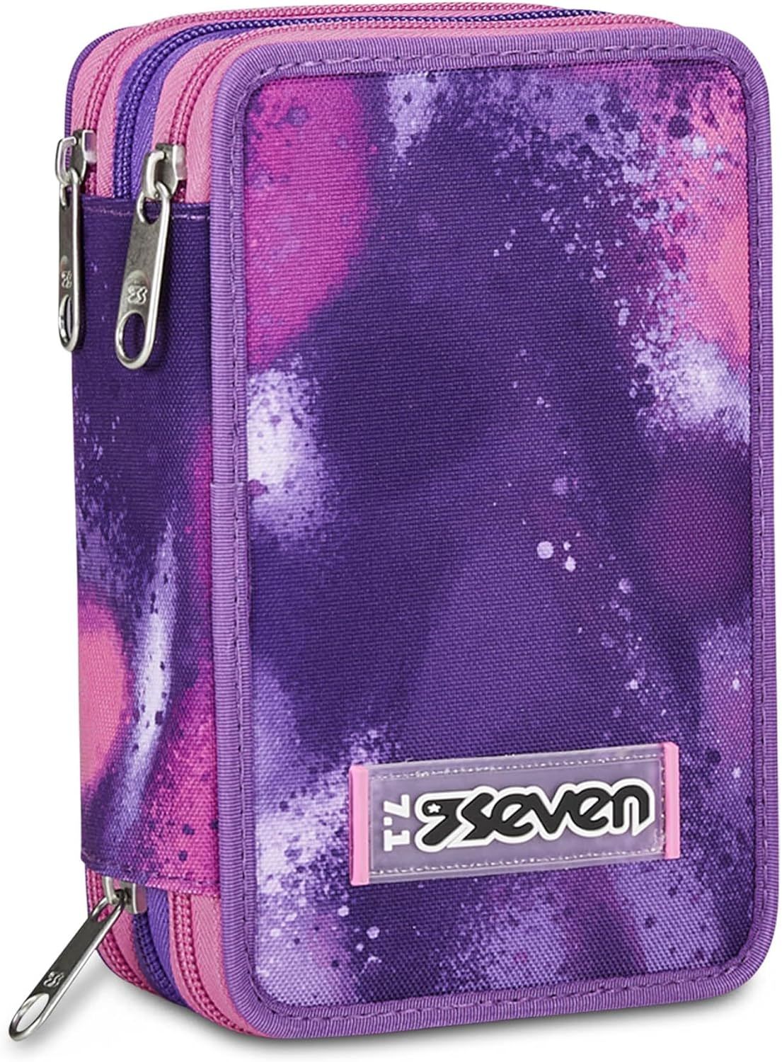 Seven 3 Zip Large Filled Bubble Street Pencil Case 45Pcs