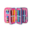 SEVEN SHADY DYE GIRL Filled 3 zip pencil case