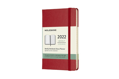 12 Months Weekly Diary A6 Saphire Red Hardback