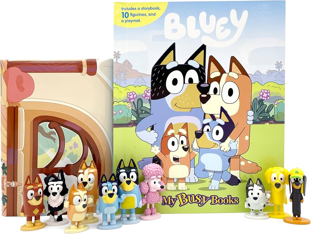 My Busy Books - Bluey Storybook 10 Figurines Playmat