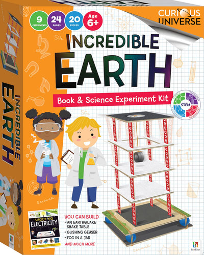 Curious Universe Kids - Incredible Earth Book &Science Experiments Kit