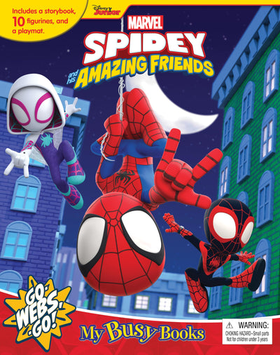 My Busy Books - Marvel Spidey And His Amazing Friends Storybook 10 Figurines Playmat