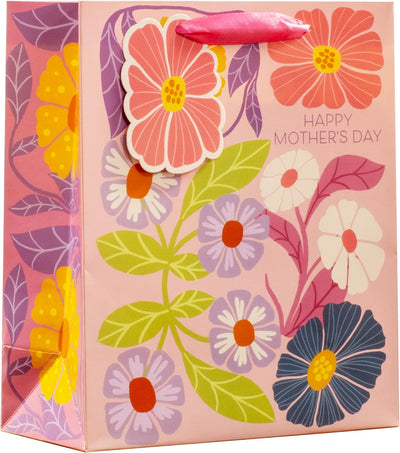 Mother’s Day Retro Floral Medium Gift Bag - 12.5 x 9 x 20 cm