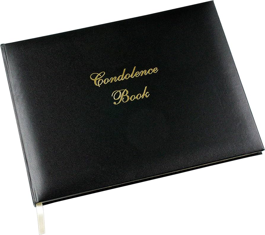 Condolence Book - Hard Back - Blank Pages