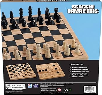 chess and checkers - wooden board