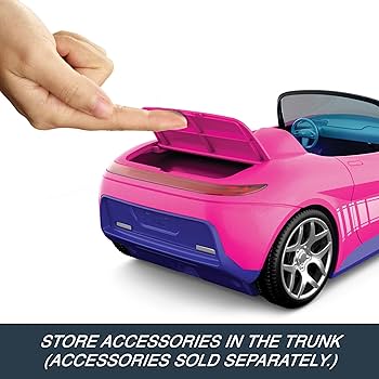 Hot Wheels Barbie RC Toy Car, Remote-Control Pink Convertible