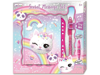 Hot Focus Caticorn 2-in-1 Secret Message Pen & Journal Set