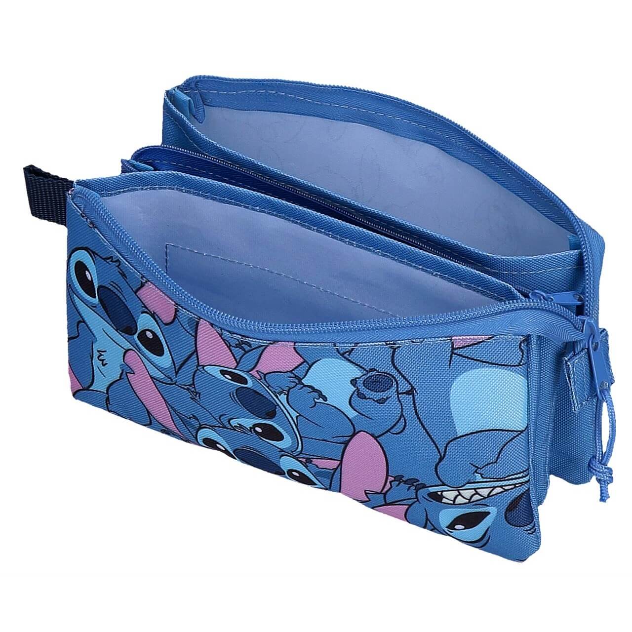 Happy Stitch Pencil Case - 2 Zip 3 Pockets