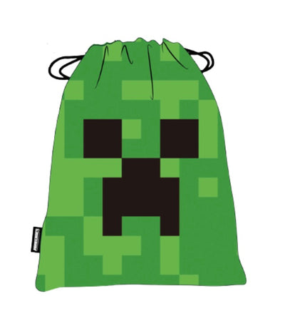 Minecraft Face Lunch Bag 30cm - String bag