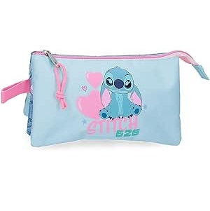 Disney Stitch Hearts Triple Pencil Case