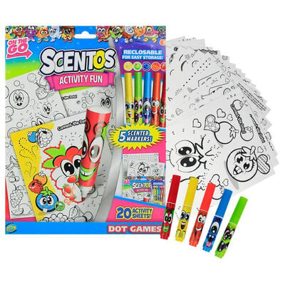 Scented Activity Dot & Maze Games - 5 Scented Markers - 20 Activity Sheets