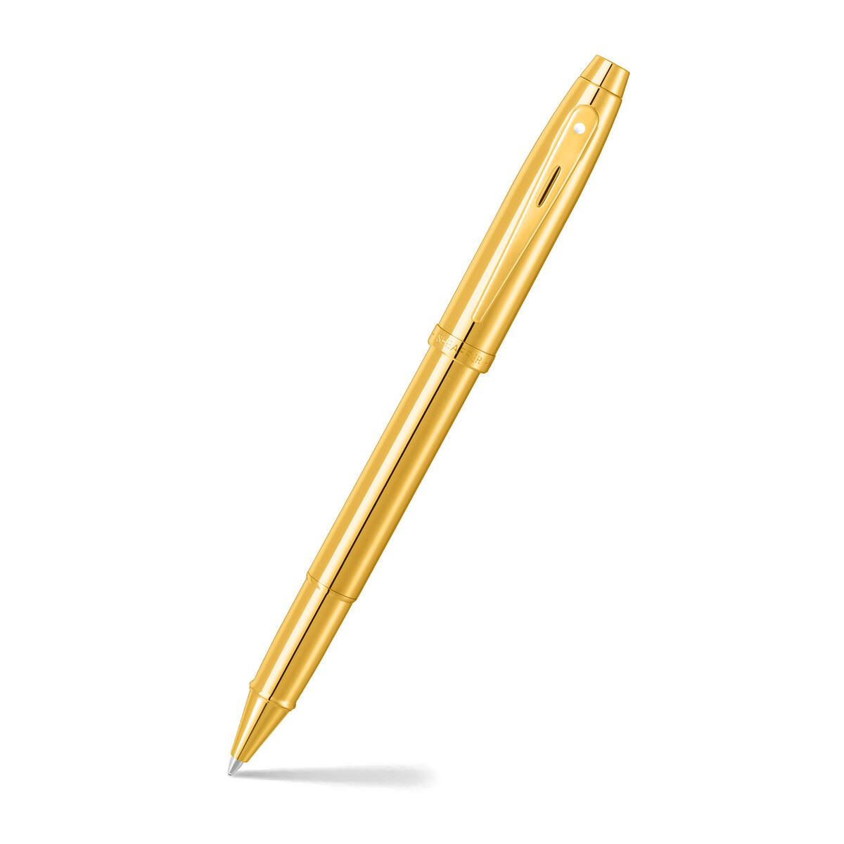 SHEAFFER - 100 GLOSSY PVD ROLLERBALL - GOLD/GOLD-TRIM