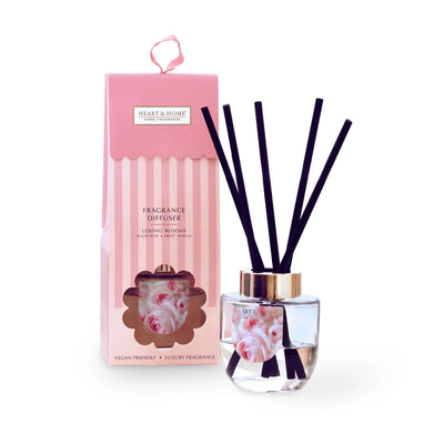 HEART & HOME Fragrance Diffuser 70ml - Loving Blooms - Blush rose & Sweet Vanilla