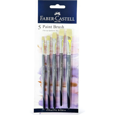 Paint Brush flat Pack x5pcs