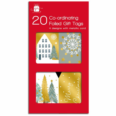 Christmas Gift Tags WITH CORD x20pcs