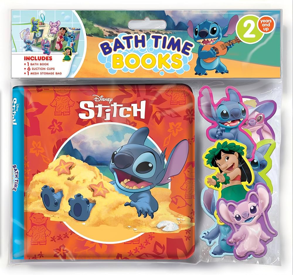 Disney Stitch Bath Time Books