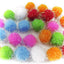 Pom Poms Coloured And Glitter 15Mm-30Pcs