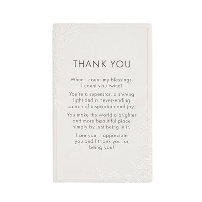 Ceramic Plaque Precious Quote - Thank You