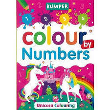 Bumper Colour By Numbers Unicorn Colouring