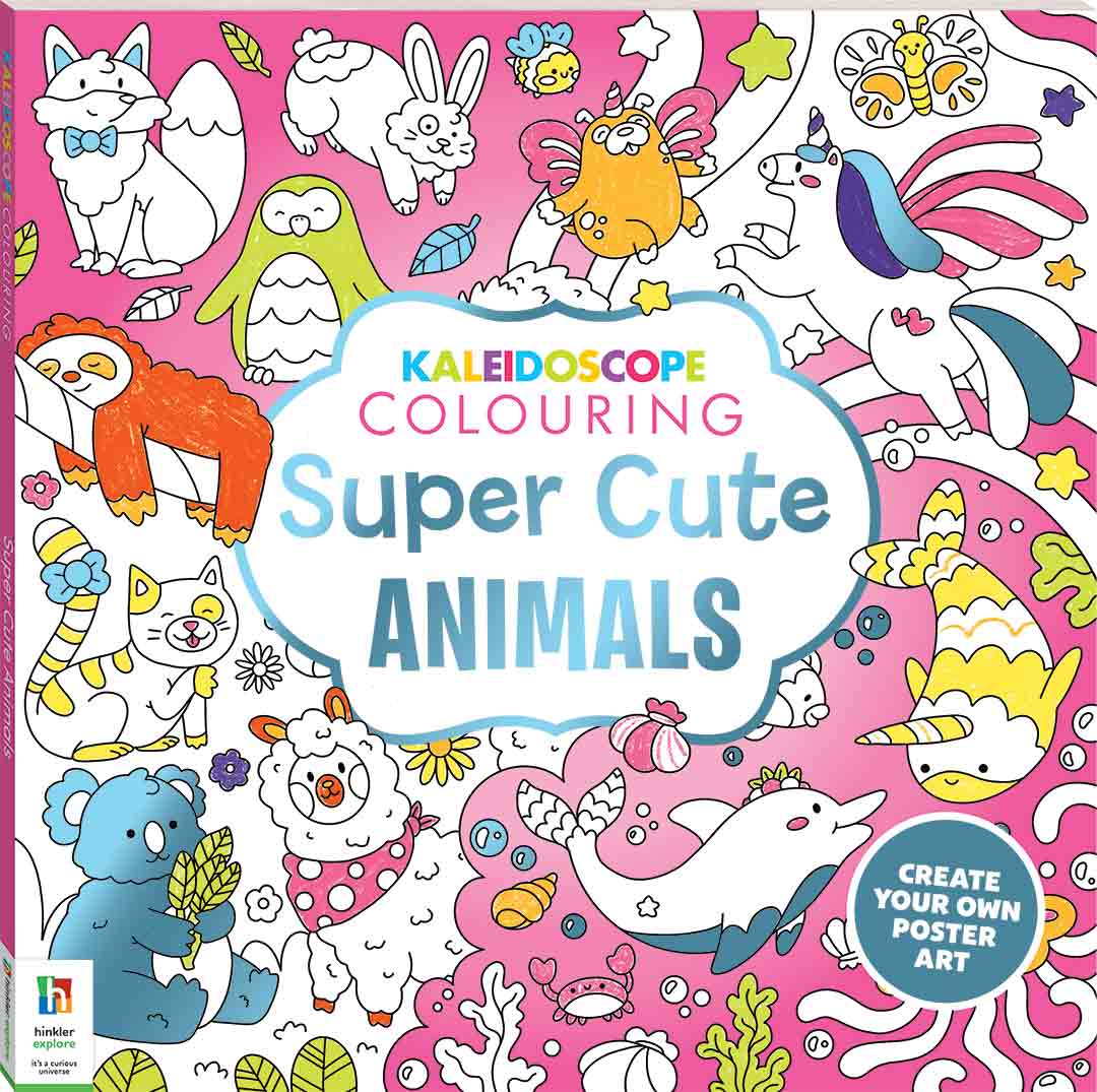 Kaleidoscope Colouring - Super Cute Animals.