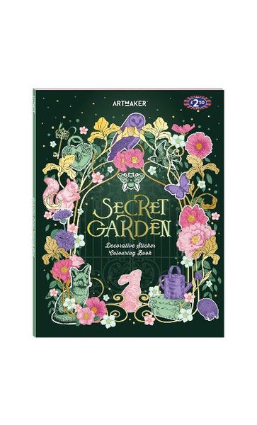 Art Maker Sticker Colouring Secret Garden