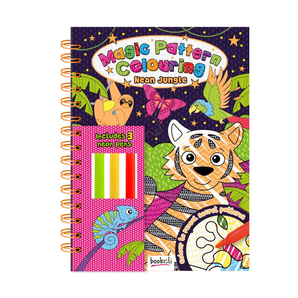 Magic Pattern Colouring Book - Neon Jungle