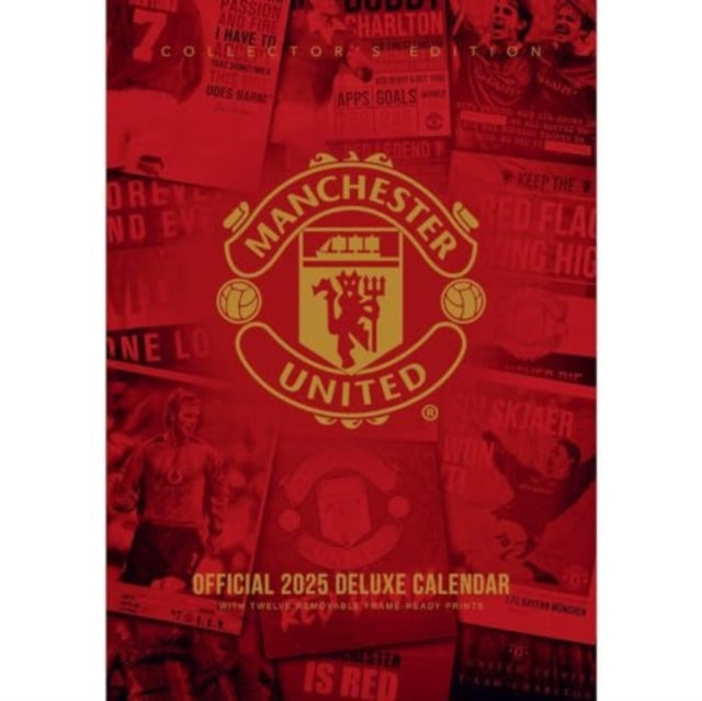 Manchester United Fc A3 Deluxe Calendar 2025