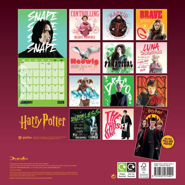 Harry Potter 2026 Calendar and Diary Gift Box Set