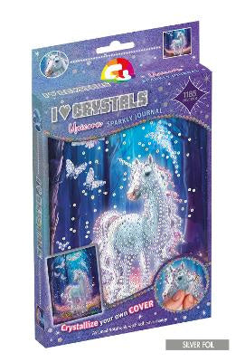 I Love Crystals Unicorn Sparkly Journal