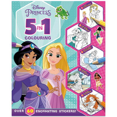 Disney Princess - 5 In 1 Colouring