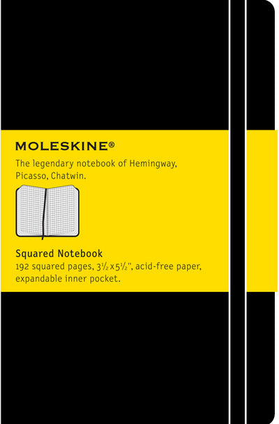 Notebook Squared Black Hard A6