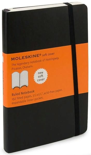 Notebook Ruled Black Soft A6