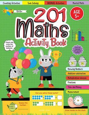 201 Maths Activity Book - Fun Activities and Math Exercises For Children