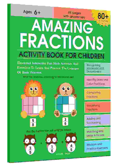 Amazing Fractions Activity Book For Children